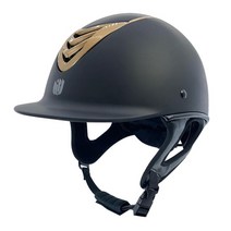 승마헬멧 승마용품 모자 보호대 머리보호구 모자 스포츠 용 장비 말 황소, 05 Golden Black M