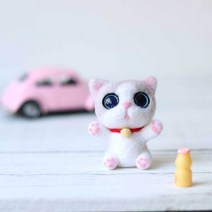 알파카인형 만들기 퀼트미완성 수제 동물 고양이 양모 필드 장난감 인형 바늘 펠트 찌르기 키트 DIY 공예, 02 A0314