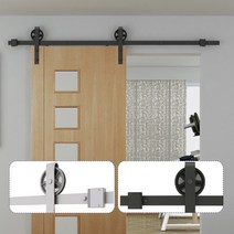 댐퍼형 슬라이딩도어 설치 행거 마구간 레일 미닫이문 행거레일부속 소프트클로징 B01, B01 (행거레일부속 (화이트), 2M, 35~40MM