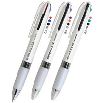 제노 0.5mm 3색 볼펜 유성펜 초저점도 멀티펜 볼펜, 3_PG-블랙_그린_핑크