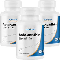 뉴트리코스트 아스타잔틴 12mg 소프트젤, 60개입, 3개, 60정