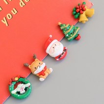 (3개)메리메리 친구들 파츠 플라스틱장식 리본공예 부자재 DIY 머리핀만들기, 리스