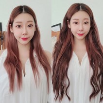 프리티레이디 물결펌 똑딱이 붙임머리 똑딱이피스 헤어피스 셀프붙임머리 티파니 웨이브 12피스, 33다크레드
