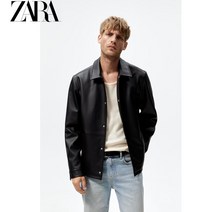 ZARA 자라 페이크 레더 오버셔츠 자켓