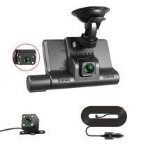 룸미러블랙박스 후방 카메라 자동차 2023 대시 캠 DVR 4인치 풀 HD 1296P 드라이브 비디오 레코더 등록, 02 with rear camera_03 아무도