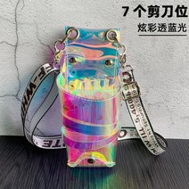 홀로그램 투명 미용사 가위 집 커트 가방 미용 스텝 바버 샵 케이스 애견 미용실 이발소 힙색, A타입 핑크빛개