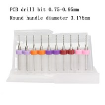 저렴한 10pcs 0.7-0.95mm 세트 경질 합금 PCB 인쇄 회로 기판 카바이드 마이크로 드릴 비트 도구 정밀 펀, 01 1