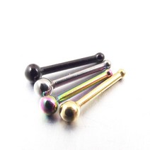 3개 0.8mm 스테인레스 스틸 골드 볼 코 스터드 링 Tragus 헬릭스 미니 귀걸이 바디 피어싱 쥬얼리, 04 Rainbow