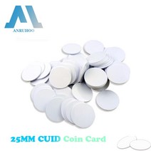 NFC 스마트 칩 코인 카드 CUID 근접 배지 RFID 25mm 스티커 1K S50 재기록 가능 복사 키 13.56Mhz ISO14443 5 PCs 10PCs, 01=5PCS
