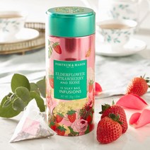 Fortnum Mason Elderflower Strawberry Rose 포트넘앤메이슨 엘더플라워 스트로베리 로즈 인퓨전 틴 30g