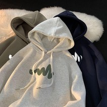 남자오버핏후드티 무거운 스웨터 남자 봄 유행 후드 재킷 미국 스타일 홍콩 캐주얼 경기 옷
