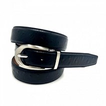 [젠틀안트] 데릭 남녀공용 타조패턴 골프벨트 DR02G 블랙