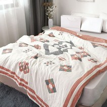 1인쇼파 원룸쇼파 조약돌 일본 100% 코튼 담요 던지기 소파 타월 싱글 더블 에어컨 퀼트 소프트 침대 커버 보호 장식, [02] 150x200cm, [02] 2