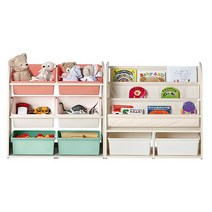 한샘 샘키즈 장난감정리함 & 전면책장 870, E형 화이트,코랄，화이트,코랄(E)