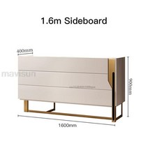 주방선반 수납장 싱크대하부장 800 1000 모던 아메리칸 사이드 보드 빌라 거실용 원목 서랍 보관함 캐비닛 화이트 우드 가구, 4.16m Sideboard