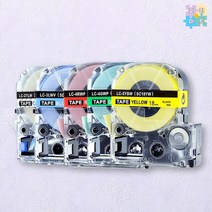 엡손 라벨프린터 OK-730 라벨테이프 카트리지 호환품, 노란색, 24mm