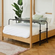 가구느낌 베디테이블 침대 간이 이동식 배드, 화이트.