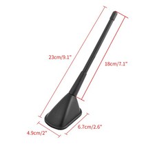 XAutohaux 21/23/24/37cm 유니버설 셀프 접착 자동차 지붕 라디오 신호 공중 안테나 장식 블랙, 04 23cm