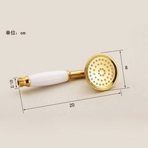옛날전화기 빈티지 엔틱 인테리어 소품 레트로 유선 황동 샤워 헤드 블랙 B-01, 06 Gold Ceramic
