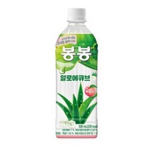 해태음료 봉봉 알로에큐브 복숭아 500PET 24입, 500ml, 24개