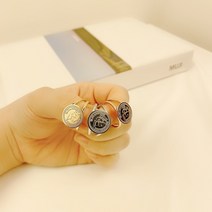 갤러리에이 [반지] 엘리자베스 에스닉 볼드 코인 메달 써지컬스틸 써클 두줄 여왕 미시 반지