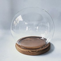 스노우볼 스노우폴 제작 DIY 빈 유리 스노우 글로브 프로모션 핸드 모델 더스트 커버 선물 라이트 돔 플라워 나무 베이스 포함, D10cm+Dark Brown