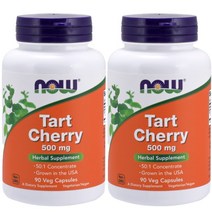 나우푸드 타르트 체리 500mg 베지 캡슐 비건, 90개입, 2개