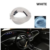 자동차 LED 스트립 인테리어 장식 램프 분위기 빛 대시 보드 콘솔 주변 조명 1/3/5M, [01] White, [04] only wire strip, [01] 1M