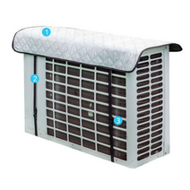 에어컨 실외기 보호 cover(커버) air conditioner(에어컨) 실외 클립 덮개 직사광선 차단 난연소재 차광막, 스탠드형