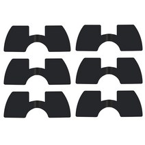 전동 스쿠터 킥보드 소설-6 pcs m365 pro 전기 용 댐핑 고무 패드 방지 프론트 포크 쉐이크 패드 xiaomi m365 용 댐핑 쿠션 방지, 검은색