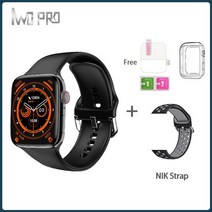 iwo dt8 max smartwatch 남성 스마트 시계 2.0 인치 hd 스크린, 블랙 닉 슈트