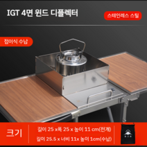 와일드 트립 IGT 기능 스테인레스스틸 테이블, IGT 4면 윈드 디플렉터