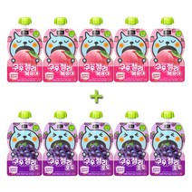쿠우젤리 130ml 복숭아 포도 2x5세트 10개 아이음료, 1ea