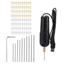 전동드릴 무선 충전 헤머 추천 휴대용 미니 전기 드릴 비트 보석 도구 USB DIY 나무 에폭시 수지 공예 열쇠 고리 만들기, 한개옵션0