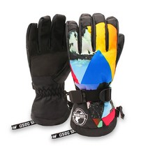 스노보드장갑 GSOUSNOW 스키보드장갑 여성 방수 접촉함 액정보호 따뜻함 두꺼운 단판 더블 플레이트 4744578607, M
