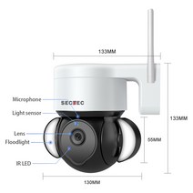 원격 무선 태양열 CCTV 매장 회전 고화질 짐벌 매장, 3mp tuya 스마트 투광 카메라
