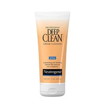 Neutrogena 딥클린 데일리 페이셜 크림 클렌저 먼지 오일 및 메이크업을 지우기 위한 베타 하이드록시산 함유 알코올 프리 오일 프리 논코메도제닉 200g(7 액량