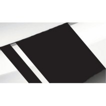 본넷 튜닝 라인 스티커 차량용 데칼 두줄 SM3 그렌져HG K7 범퍼 NX4 싼타페 볼보, 블랙, 중형