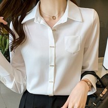 여성 쉬폰셔츠 블라우스 하객 하객룩 러블리한 소개팅룩 데일리 홍대패션 고급