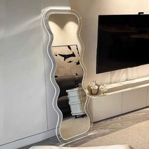 물결 웨이브 조명 거울 전신 미러 예쁜 특이한 데코, 70x170cm거울(조명 미포함)