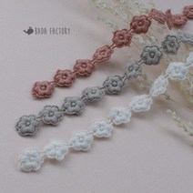 바다팩토리 메리 플라워 코튼 케미컬 레이스, 3.아이보리