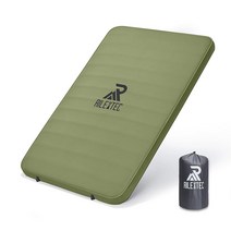 Rilextec 10cm(3.9인치) 두께의 자체 팽창 슬리핑 패드 메모리 폼이 있는 캠핑 매트리스 2인용 수면 펌프 자루가 매트 텐트 자동차 트럭 밴 4계절용 더블