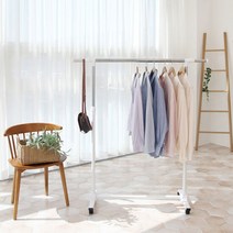 네로 이동식 매장형행거, 선택:화이트