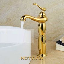 소형크레인 전기리프팅 호이스트Gappo 수도꼭지 욕실 높은 세면대 황동 믹서 단단한 구리 크레인 YT-5062, 01 Gold