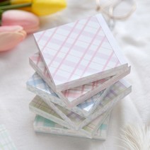 파스텔 체크 메모지 모눈 다꾸 떡메 떡메모지 6종, 3.체크 C(ME-307)