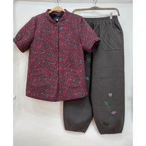 [퀸즈맘J]국산 면나염 반팔털조끼 누빔 단추조끼 70대 80대 엄마 할머니 생활한복 빅사이즈