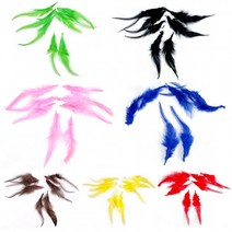 뾰송새털 20개입 깃털 천연깃털, 분홍색