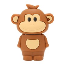 Kafuty-1 귀여운 원숭이 USB 플래시 드라이브 만화 동물 썸 펜드라이브 메모리 스틱 학교 학생 어린이 교사 대학 직원을 위한 선물(128GB), 128GB