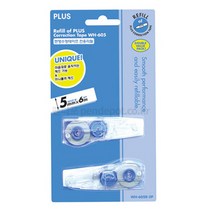 플러스 수정테이프 리필 WH-605R 2p, 혼합 색상, 21개입