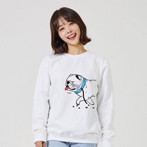 겨울맨투맨 식당단체티셔츠 키밍 불독 강아지 맨투맨 후드티-72394EA